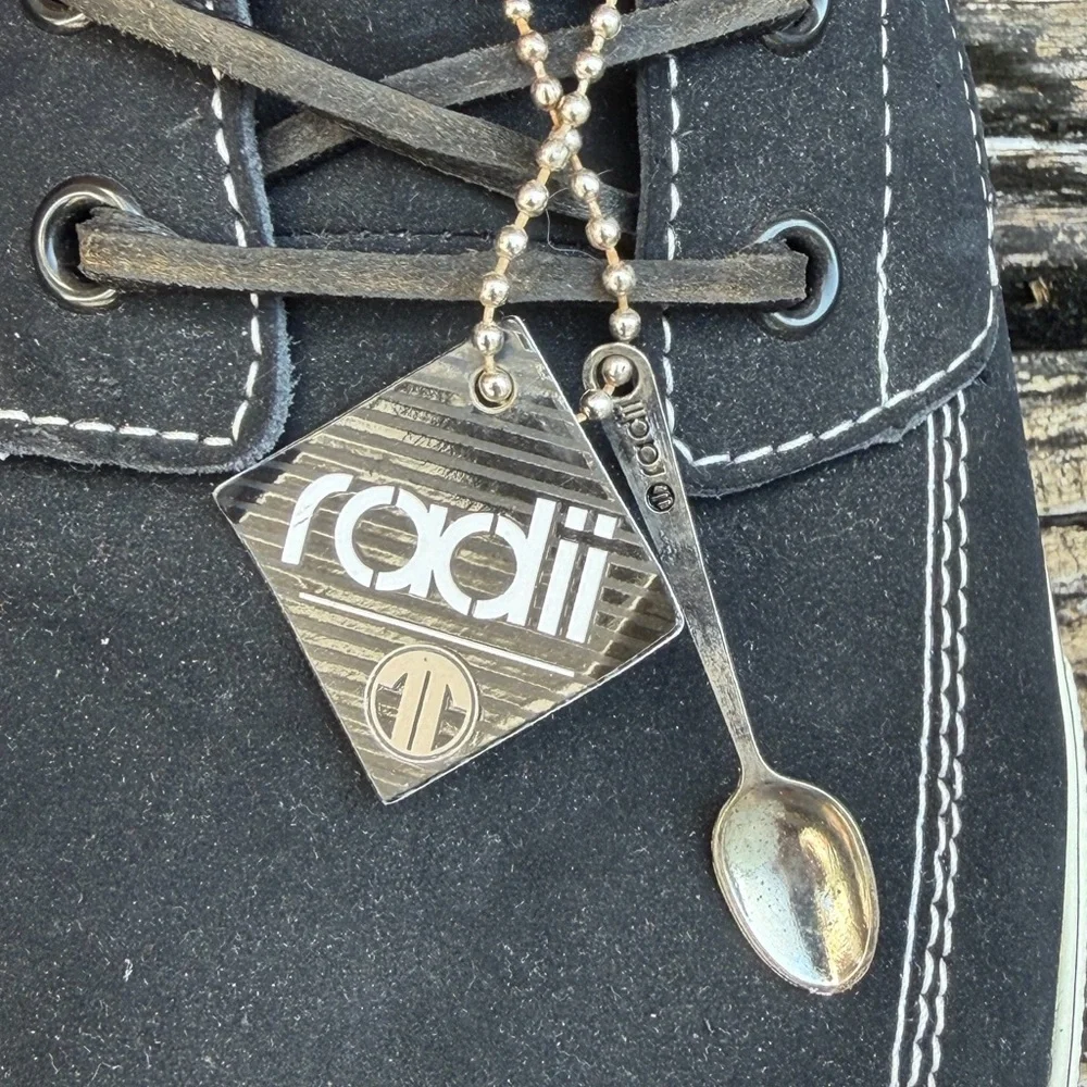 NWT Radii Footwear Gilligan Black Nubuck Size 10.5 Lace Up Men’s Boat Shoe M2